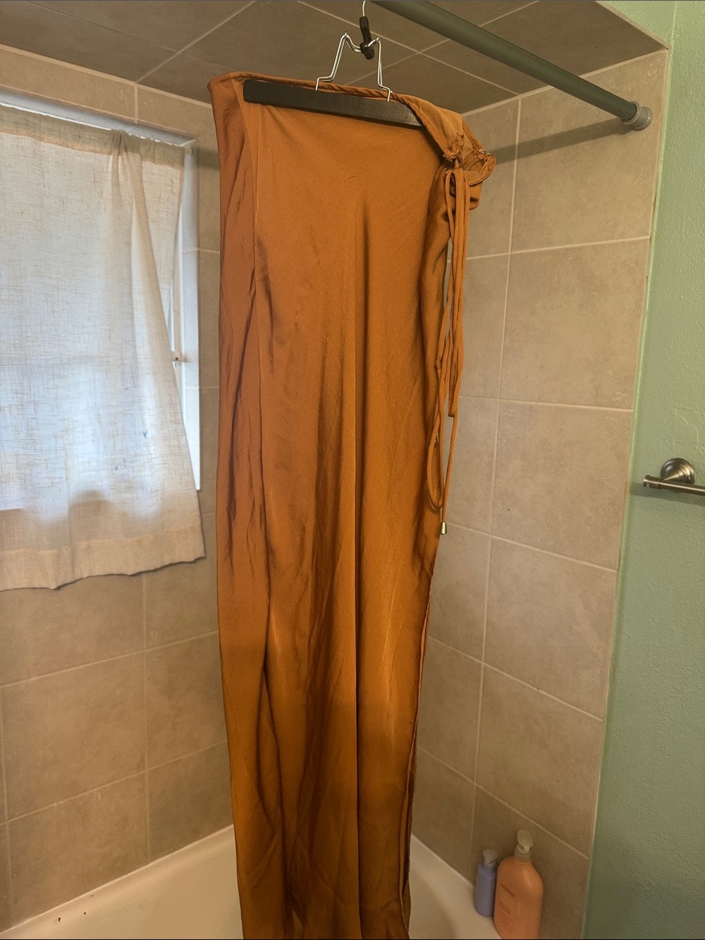 Free people Maxi Drawstring Wrap Skirt - Brown - Picture 5 of 5